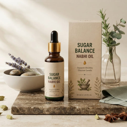 Sugar Balance Herbal Nabhi Oil 30ml | Nabhi Wellness Care for Healthy Glucose Support