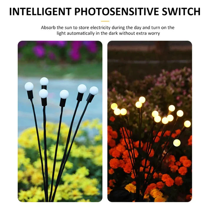SOLAR FIREFLY LIGHTS - 10 led lights.SOLAR CHARGING WATER PROOF CHARMIBG LIGHTS