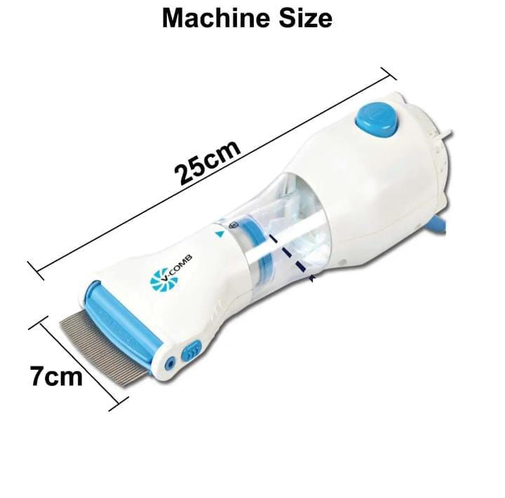 Original New V Comb Head Lice Machine With 4 Filter - Electronic Head Lice Removal Machine - Eggs Remover Hair Vacuums Machine for lice